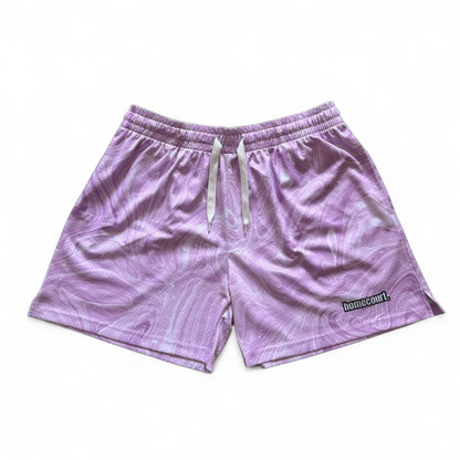 Mesh shorts: lavender swirl